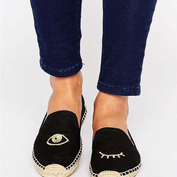 Soludos Shoes - Jason Polan x Soludos Black "Wink" Espadrilles | Women's 8.5‎